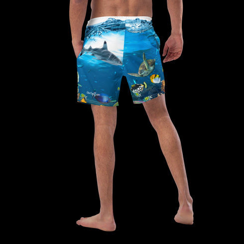 Men's Shark Reef Recycled Swim Trunks UPF 50+